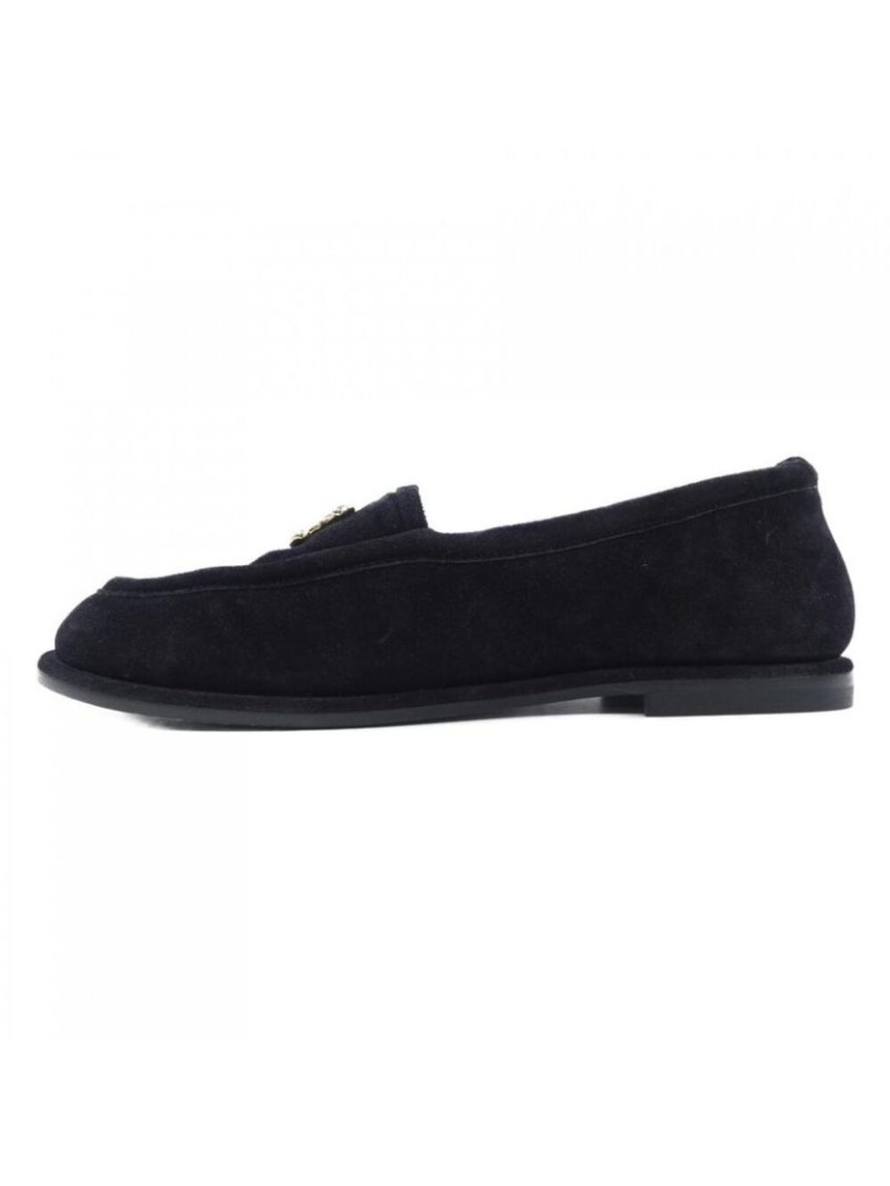 Chanel Moccasins Shoes Suede Black - Picture 2 of 7